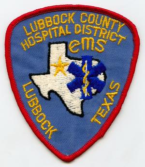 Primary view of object titled '[Lubbuck County, Texas EMS Patch]'.