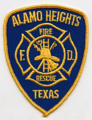 Primary view of object titled '[Alamo Heights, Texas Fire Department Patch]'.
