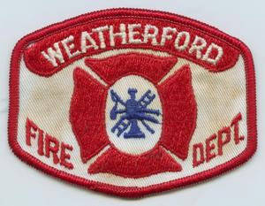 Primary view of object titled '[Weatherford, Texas Fire Department Patch]'.