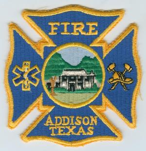 Primary view of object titled '[Addison, Texas Fire Department Patch]'.