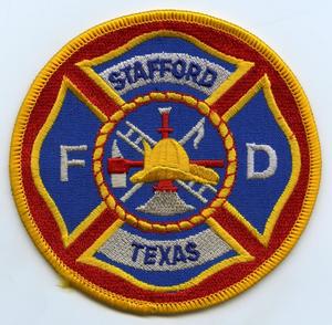Primary view of object titled '[Stafford, Texas Fire Department Patch]'.