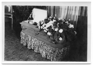 Open casket of Bunt Vise at his funeral service