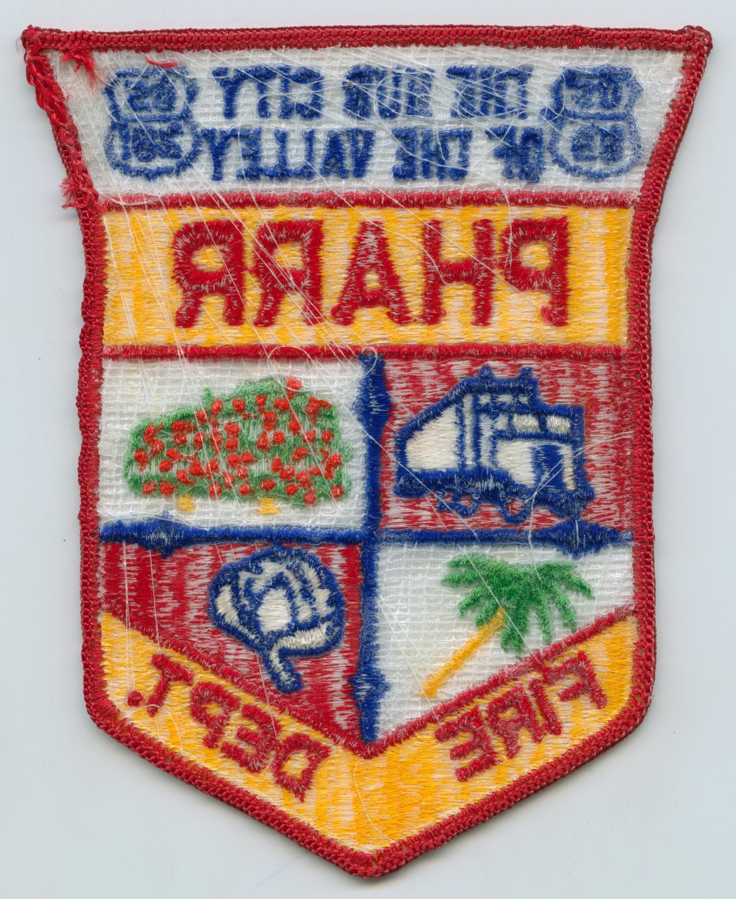 [Pharr, Texas Fire Department Patch]
                                                
                                                    [Sequence #]: 2 of 2
                                                