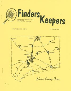 Primary view of object titled 'Finders Keepers, Volume 13, Number 4, Winter 1996'.