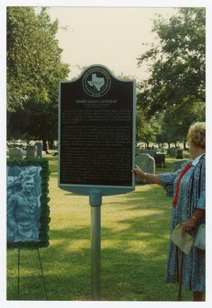 [Historical marker in cemetery]