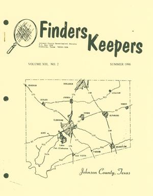 Primary view of object titled 'Finders Keepers, Volume 13, Number 2, Summer 1996'.