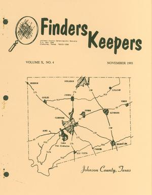 Finders Keepers, Volume 10, Number 4, November 1993