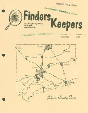 Primary view of object titled 'Finders Keepers, Volume 5, Number 1, February 1988'.