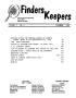 Thumbnail image of item number 3 in: 'Finders Keepers, Volume 5, Number 4, November 1988'.