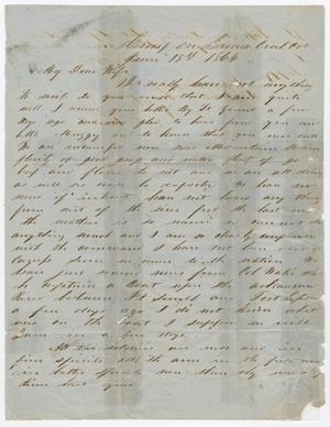 Primary view of object titled '[Letter from Joseph A. Carroll to Celia Carroll, June 18, 1864]'.