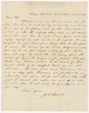 [Letter from Joseph A. Carroll to Celia Carroll, November 13, 1861]