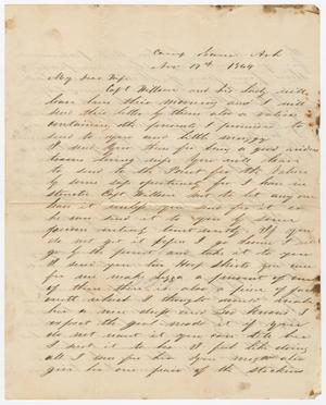 Primary view of object titled '[Letter from Joseph A. Carroll to Celia Carroll, November 17, 1864]'.