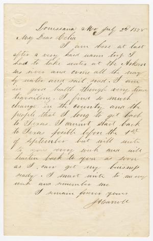 [Letter from Joseph A. Carroll to Celia Carroll, July 2, 1858]