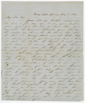 Primary view of object titled '[Letter from Joseph A. Carroll to Celia Carroll, August 4, 1863]'.