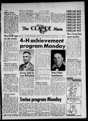 Claude News (Claude, Tex.), Vol. 69, No. 14, Ed. 1 Thursday, November 27, 1958