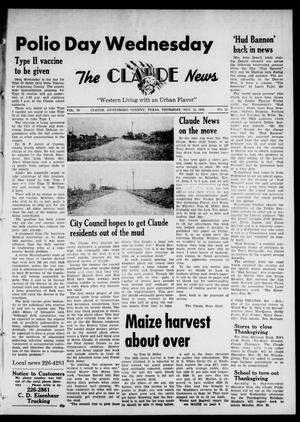 Claude News (Claude, Tex.), Vol. 73, No. 13, Ed. 1 Thursday, November 15, 1962