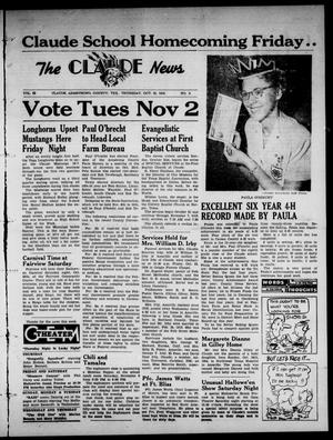 Claude News (Claude, Tex.), Vol. 65, No. 9, Ed. 1 Thursday, October 28, 1954