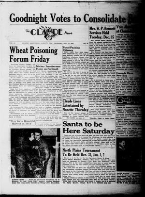 Claude News (Claude, Tex.), Vol. 64, No. 16, Ed. 1 Thursday, December 17, 1953
