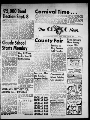 Claude News (Claude, Tex.), Vol. 67, No. 1, Ed. 1 Thursday, August 30, 1956