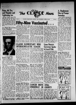 Claude News (Claude, Tex.), Vol. 65, No. 34, Ed. 1 Thursday, April 21, 1955