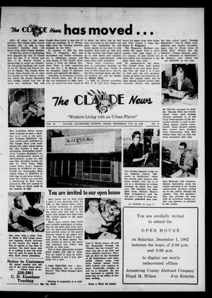 Claude News (Claude, Tex.), Vol. 73, No. 14, Ed. 1 Thursday, November 22, 1962