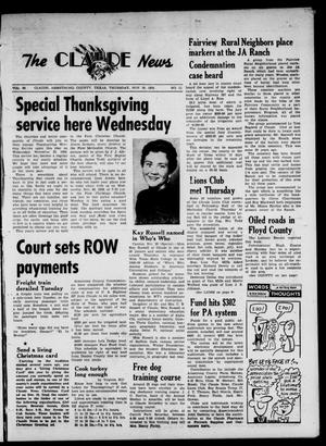 Claude News (Claude, Tex.), Vol. 69, No. 13, Ed. 1 Thursday, November 20, 1958