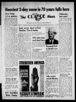 Primary view of object titled 'Claude News (Claude, Tex.), Vol. 74, No. 25, Ed. 1 Thursday, February 6, 1964'.