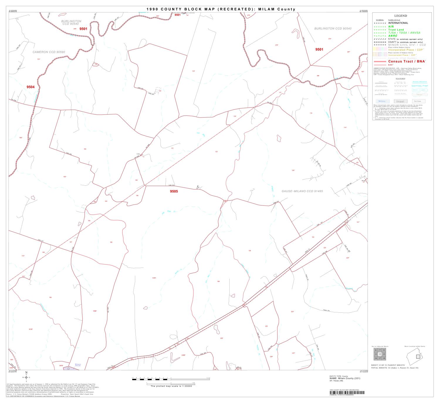 1990 Census County Block Map (Recreated): Milam County, Block 12
                                                
                                                    [Sequence #]: 1 of 1
                                                