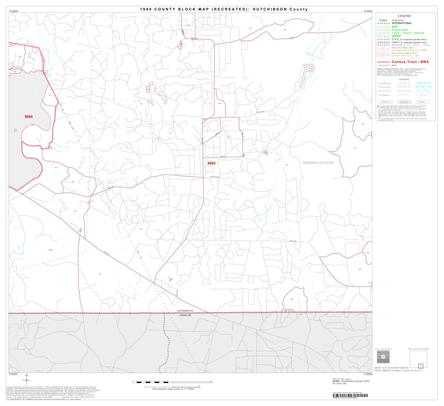 1990 Census County Block Map (Recreated): Hutchinson County, Block 15
                                                
                                                    [Sequence #]: 1 of 1
                                                
