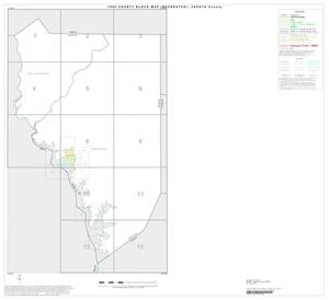 Primary view of object titled '1990 Census County Block Map (Recreated): Zapata County, Index'.
