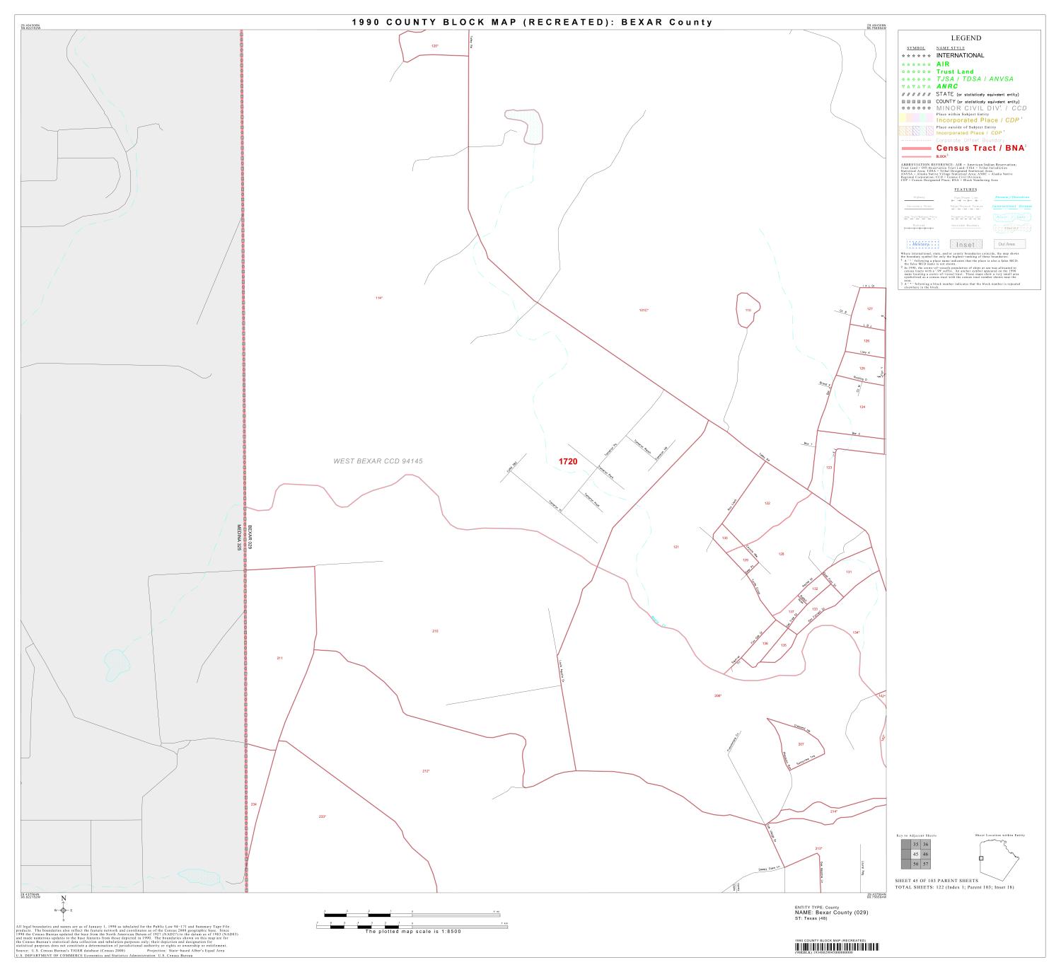 1990 Census County Block Map (Recreated): Bexar County, Block 45
                                                
                                                    [Sequence #]: 1 of 1
                                                