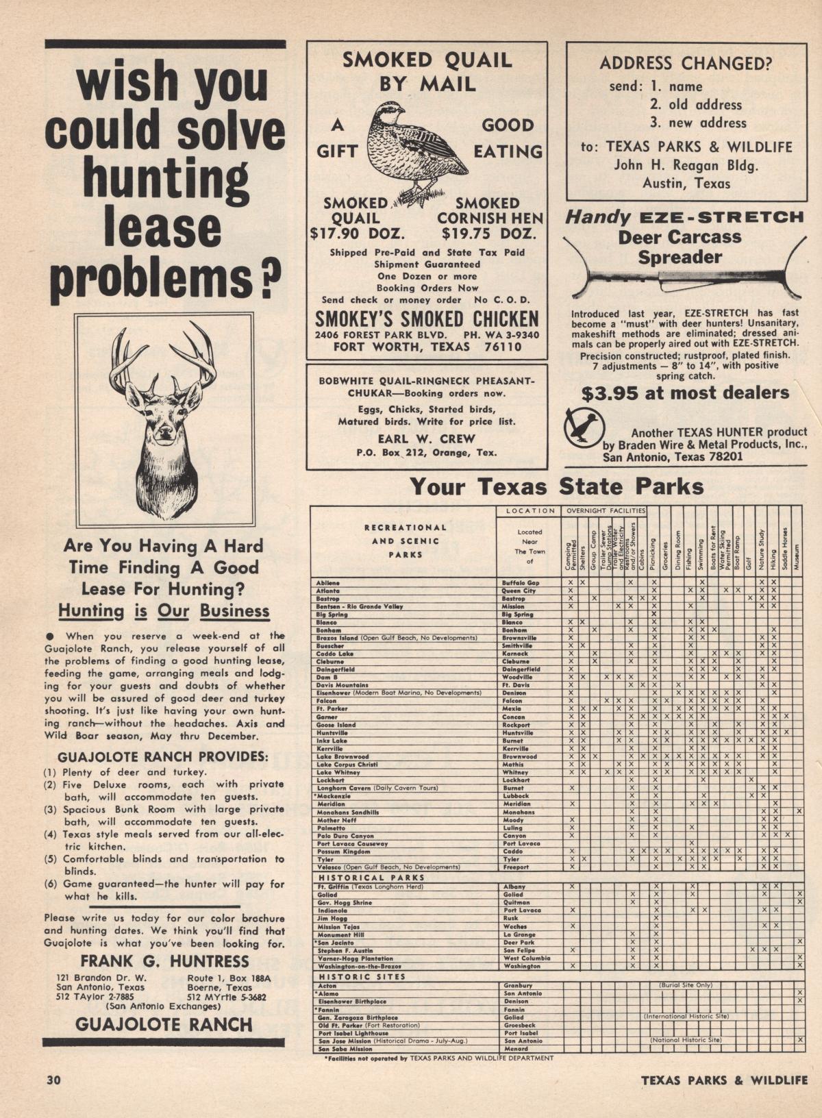 Texas Parks & Wildlife, Volume 23, Number 7, July 1965
                                                
                                                    30
                                                