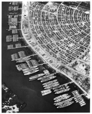 [Aerial View of the Mothball Fleet in Orange, Texas]