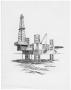 Artwork: [Artist's Print of an Off Shore Drilling Rig