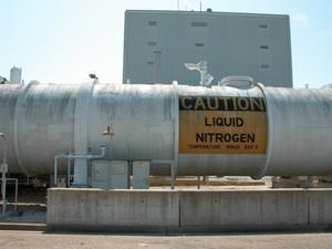 Primary view of object titled 'Johnson Space Center, NASA.  Caution: Liquid Nitrogen'.