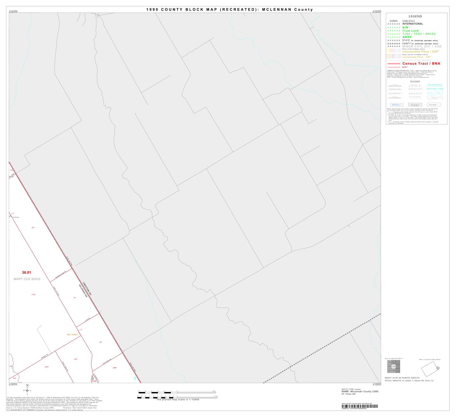 1990 Census County Block Map (Recreated): McLennan County, Block 24
                                                
                                                    [Sequence #]: 1 of 1
                                                