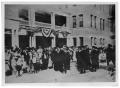 Photograph: [Event outside of the Holland Hotel]