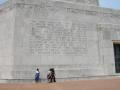 Photograph: Engraved frieze on the San Jacinto Monument, The First Shot