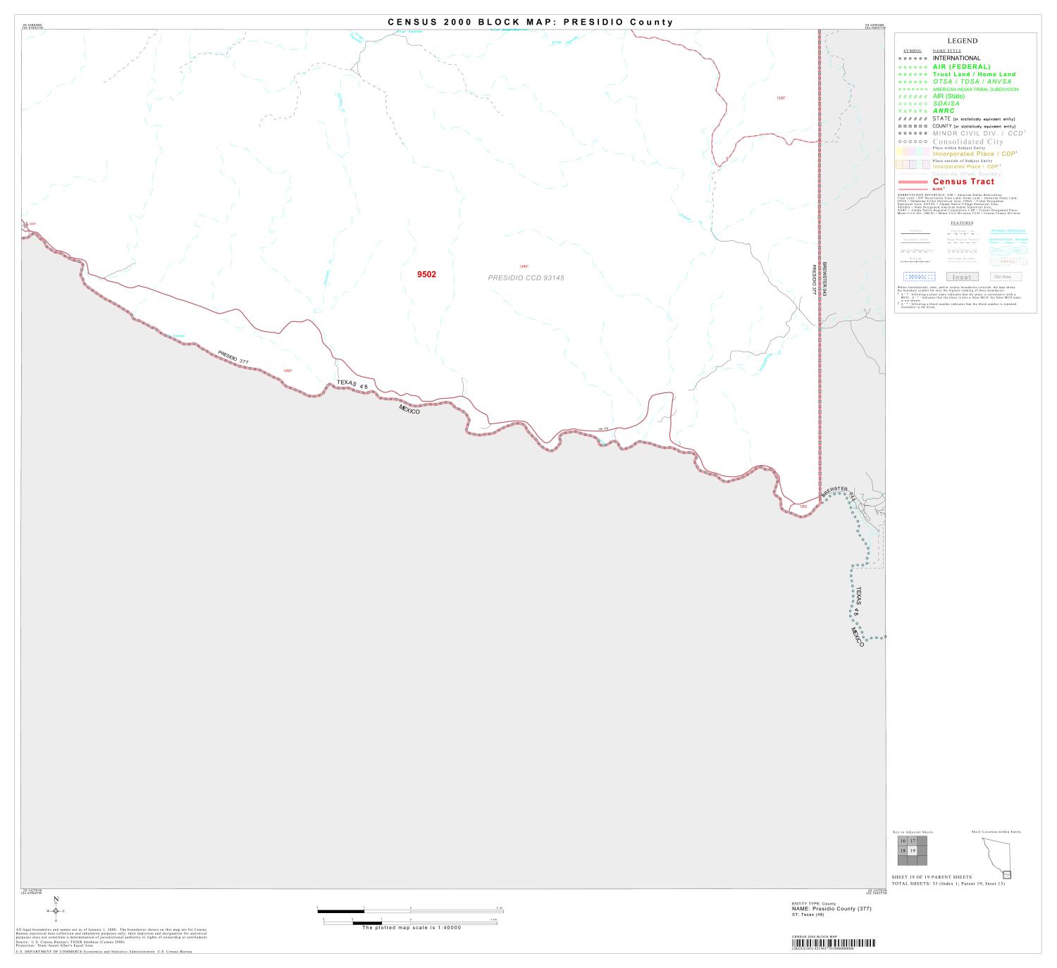 2000 Census County Block Map: Presidio County, Block 19
                                                
                                                    [Sequence #]: 1 of 1
                                                