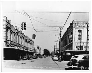 Primary view of object titled '5th Street Main Business District in Orange, Texas'.