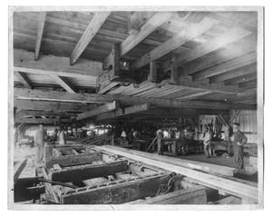 Primary view of object titled 'Lumber Mill and Workers'.