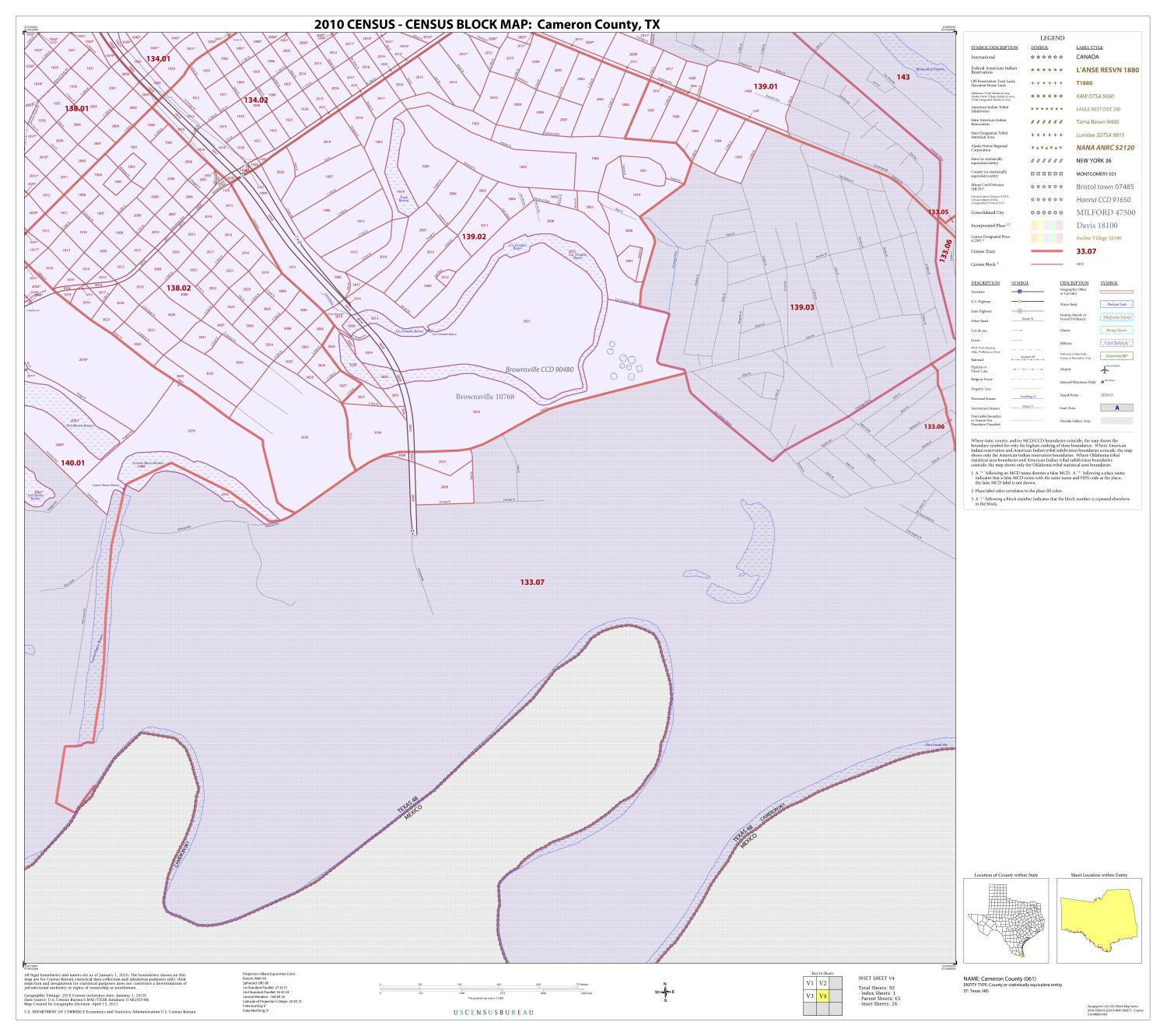 2010 Census County Block Map: Cameron County, Inset V04
                                                
                                                    [Sequence #]: 1 of 1
                                                