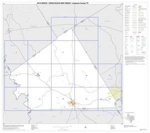 Primary view of object titled '2010 Census County Block Map: Lampasas County, Index'.