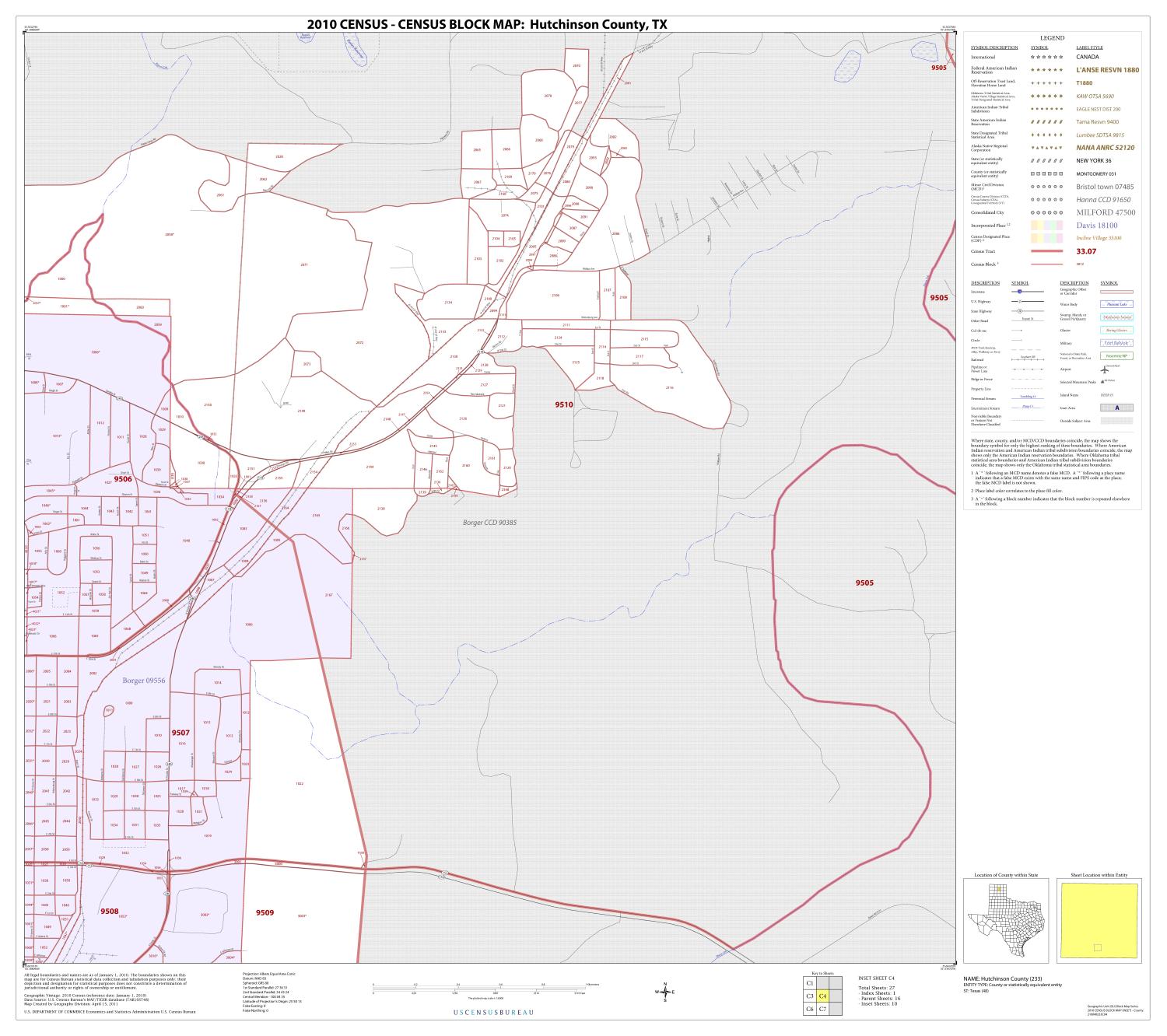 2010 Census County Block Map: Hutchinson County, Inset C04
                                                
                                                    [Sequence #]: 1 of 1
                                                