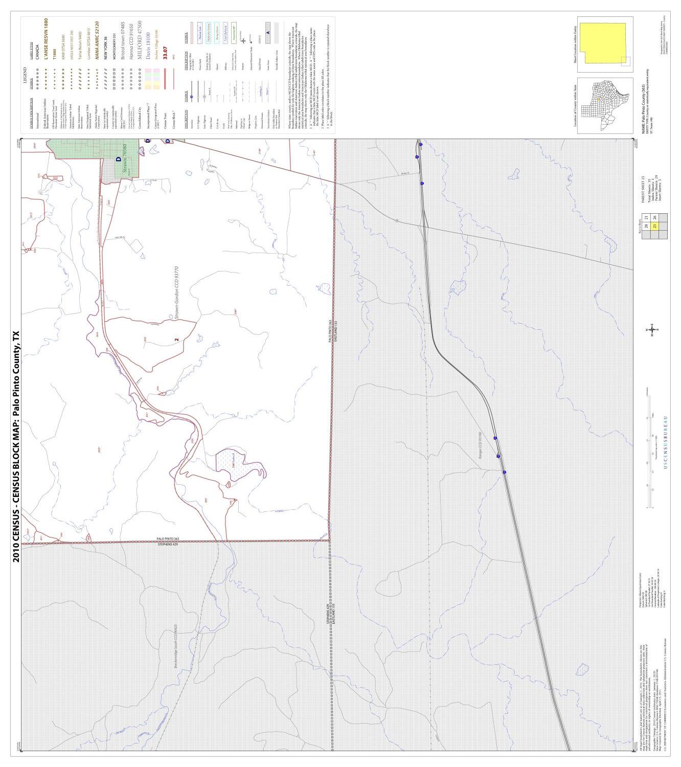 2010 Census County Block Map: Palo Pinto County, Block 25
                                                
                                                    [Sequence #]: 1 of 1
                                                