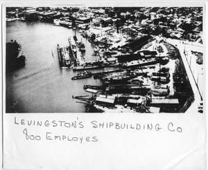 [Aerial view of Levingston Shipbuilding Co.]