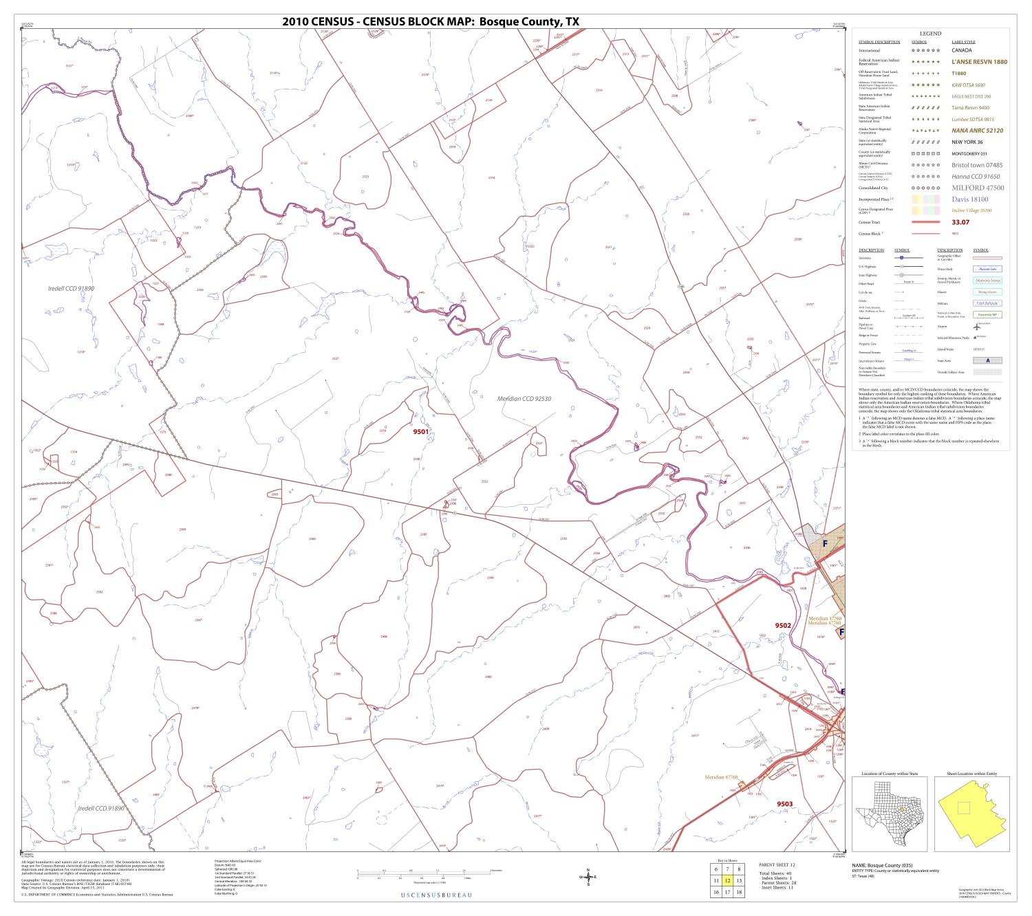 2010 Census County Block Map: Bosque County, Block 12
                                                
                                                    [Sequence #]: 1 of 1
                                                