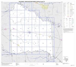 Primary view of object titled '2010 Census County Block Map: Red River County, Index'.