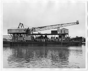 Primary view of object titled '[Photograph of Drilling Barge "Michael Scott Fatjo"]'.
