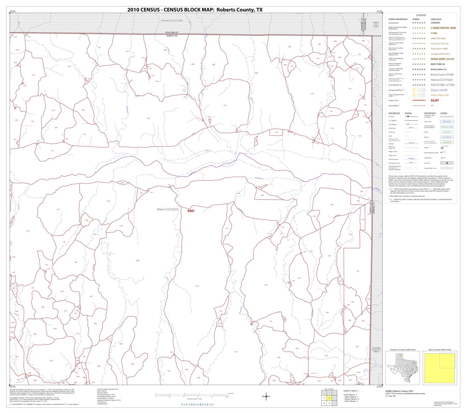 2010 Census County Block Map: Roberts County, Block 2
                                                
                                                    [Sequence #]: 1 of 1
                                                
